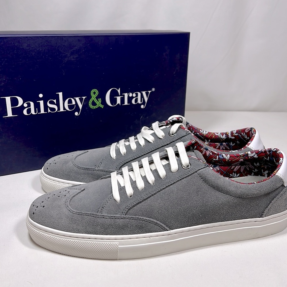 Brand New w Box Paisley & Grey Addington Grey Suede Men’s Shoes Size 9